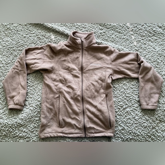 Columbia Women’s Full Zip Fleece Jacket Tan Size Small - Picture 1 of 7